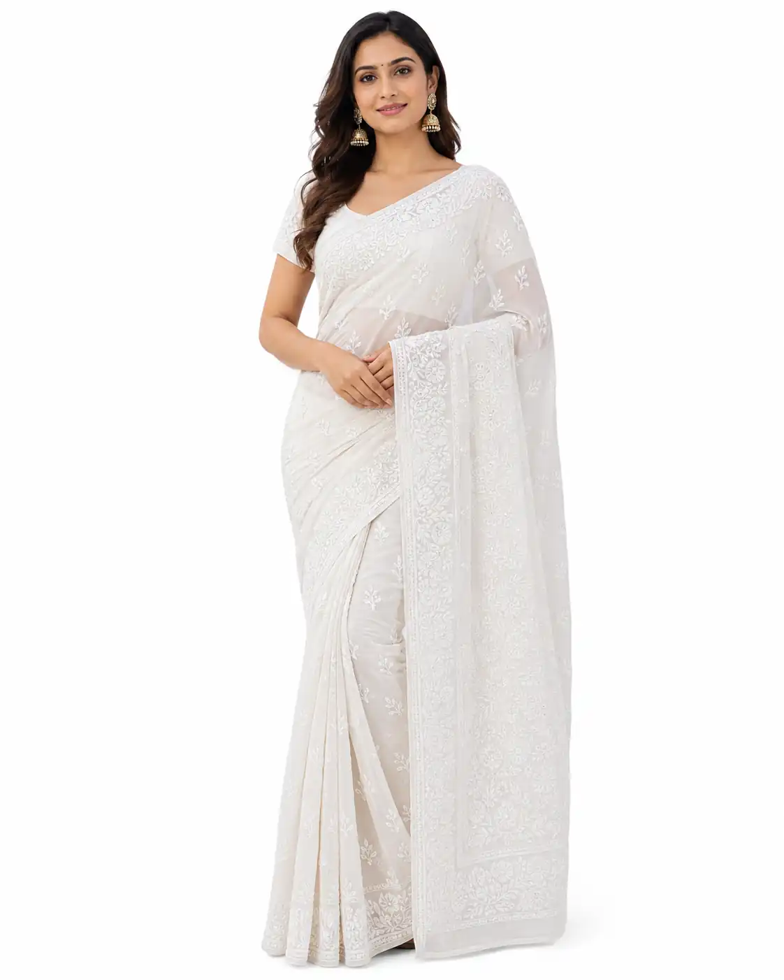 Chikankari sarees manufacturer exporter Lucknow
