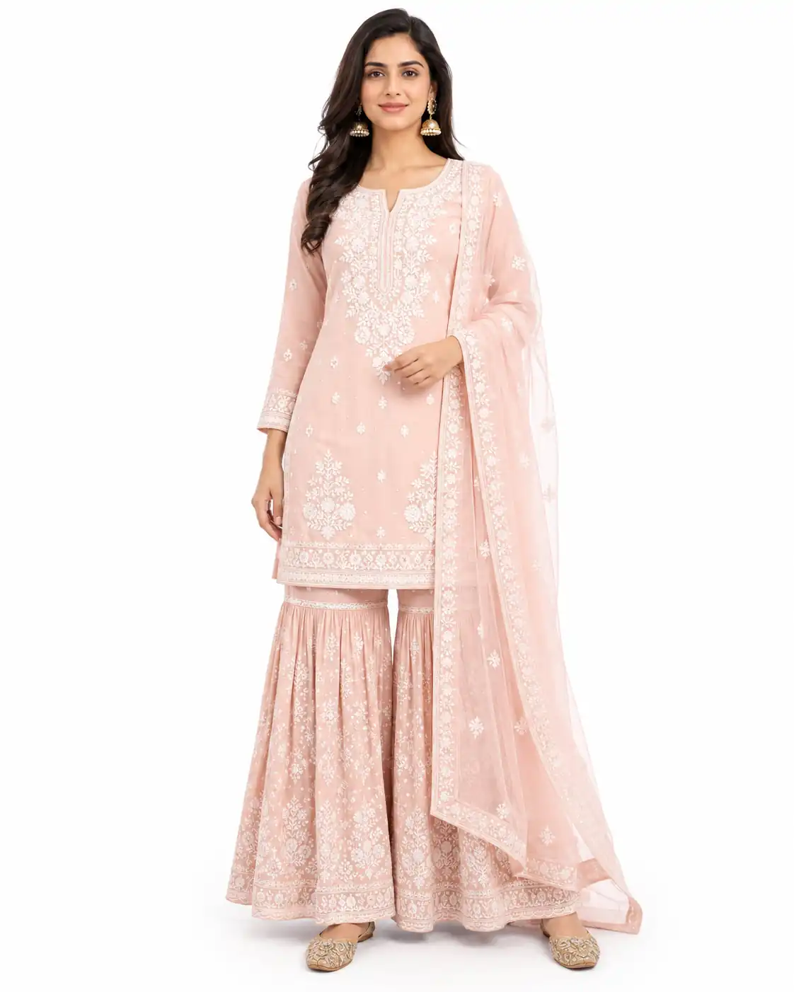 Chikankari sharara sets palazzo sets wholesale
