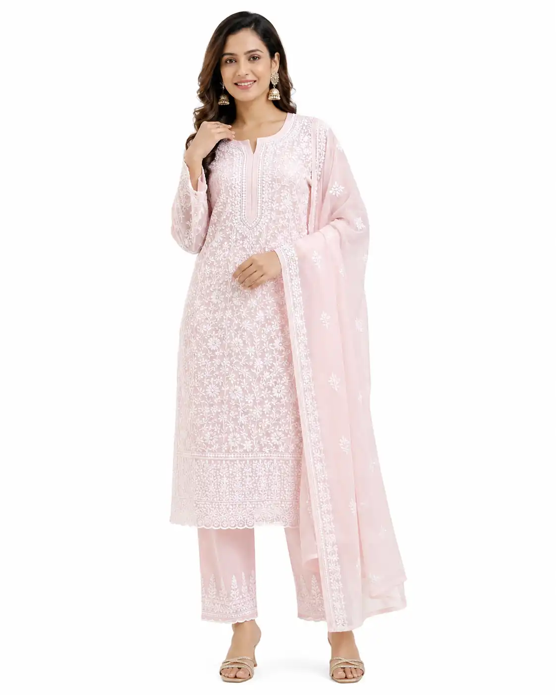 Chikankari suit sets wholesale supplier India